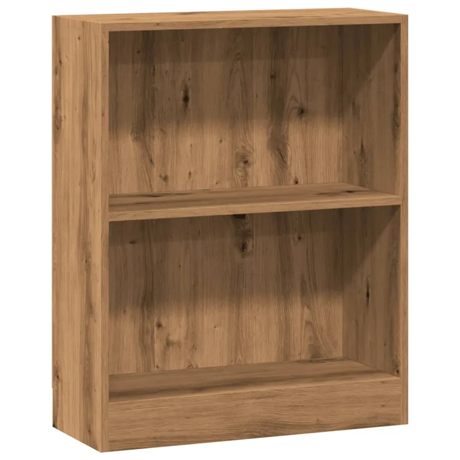 Bibliothèque chêne artisanal 60x24x76 cm bois d'ingénierie - 2