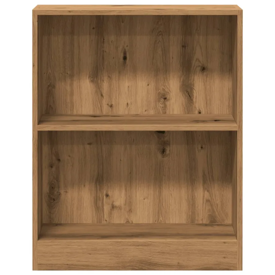 Bibliothèque chêne artisanal 60x24x76 cm bois d'ingénierie - 4