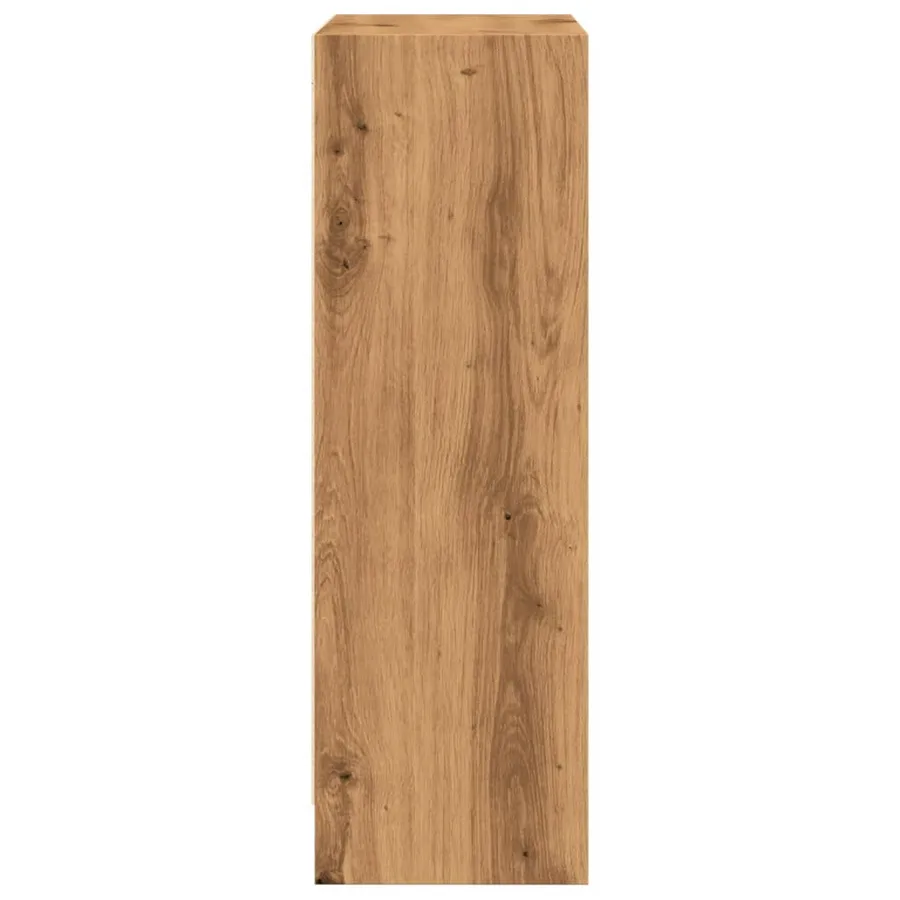 Bibliothèque chêne artisanal 60x24x76 cm bois d'ingénierie - 6