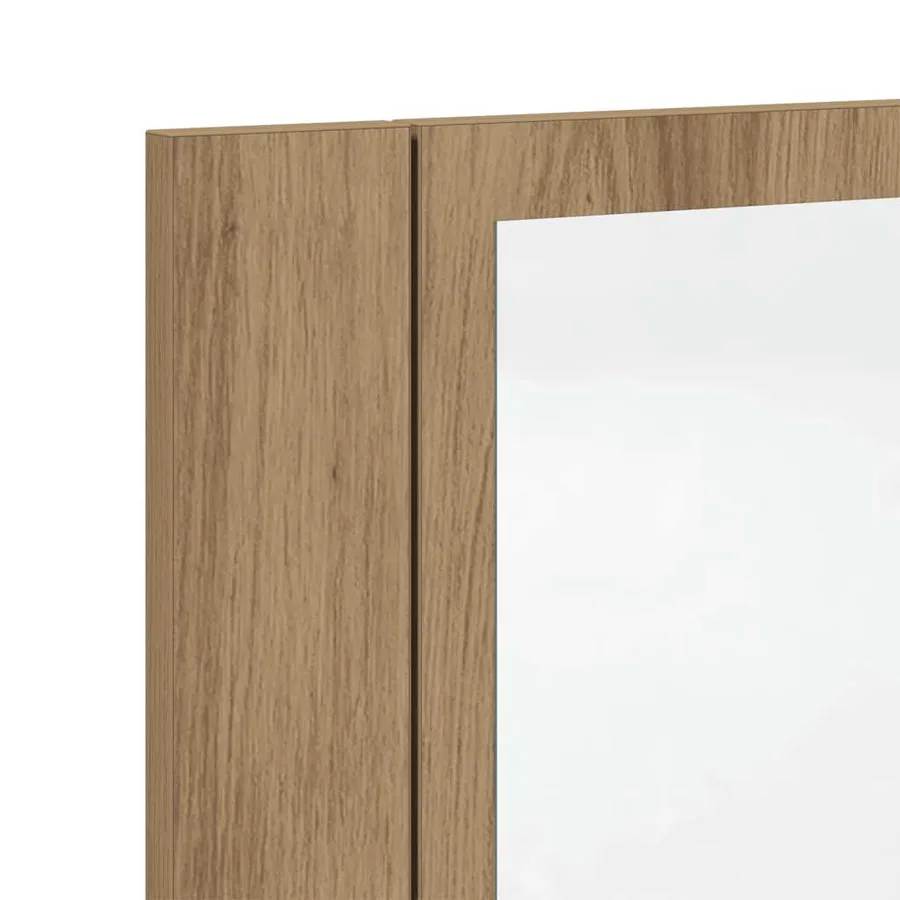 Armoire de salle de bain miroir LED chêne artisanal 40x12x45 cm - 12