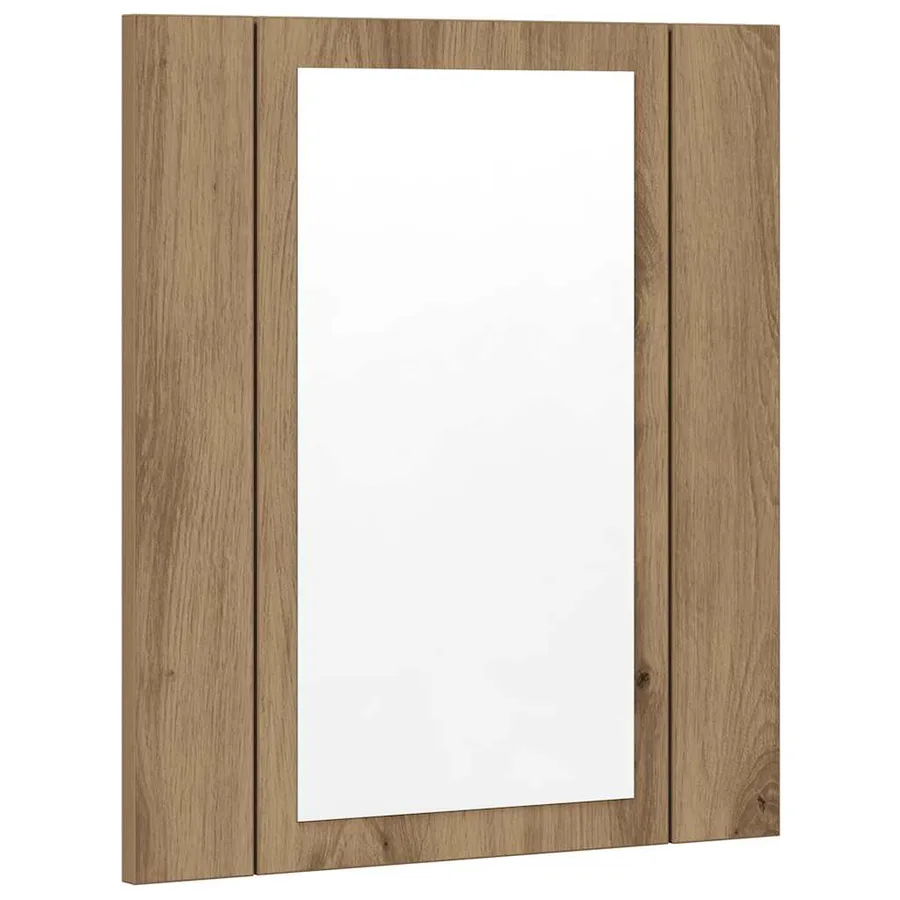 Armoire de salle de bain miroir LED chêne artisanal 40x12x45 cm - 3