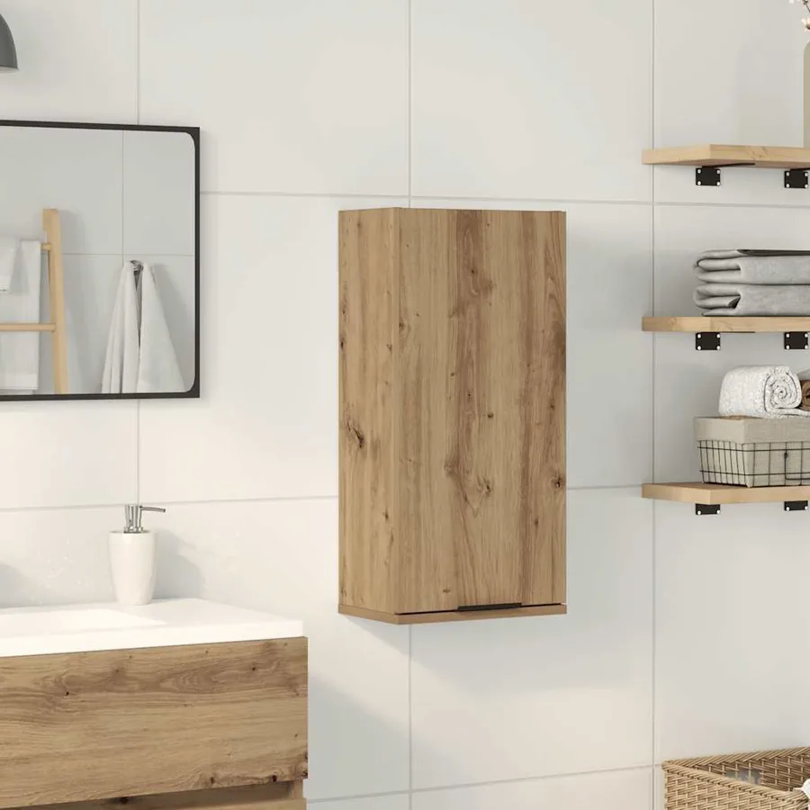 Armoire de salle de bain murale chêne artisanal 32x20x67 cm