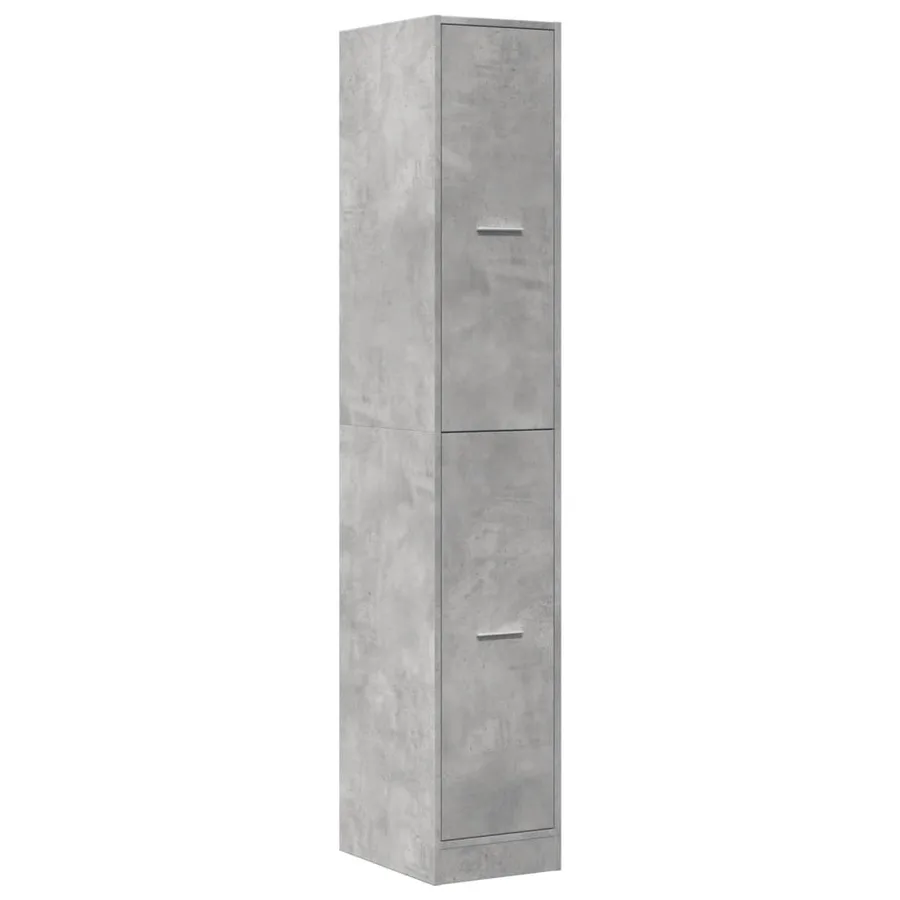 Armoire d'apothicaire gris béton 30x41x174,5 cm bois ingénierie - 4
