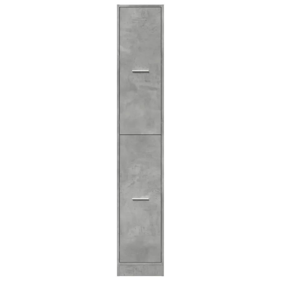 Armoire d'apothicaire gris béton 30x41x174,5 cm bois ingénierie - 5