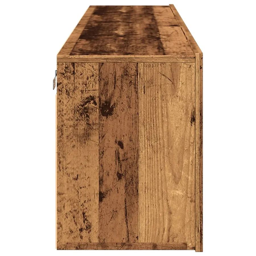 Meubles TV muraux 2 pcs vieux bois 80x30x41 cm - 6