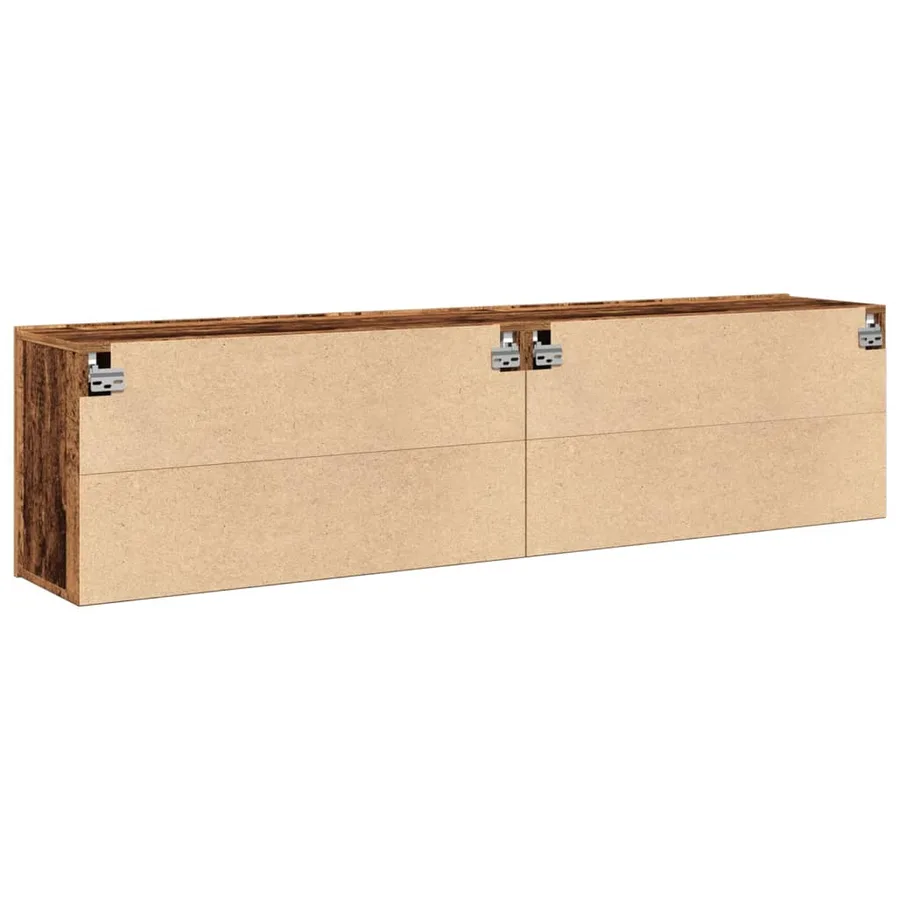 Meubles TV muraux 2 pcs vieux bois 80x30x41 cm - 7