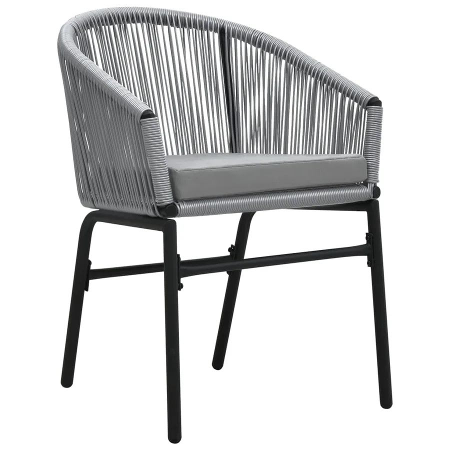 Ensemble à manger de jardin 5 pcs Gris - 4