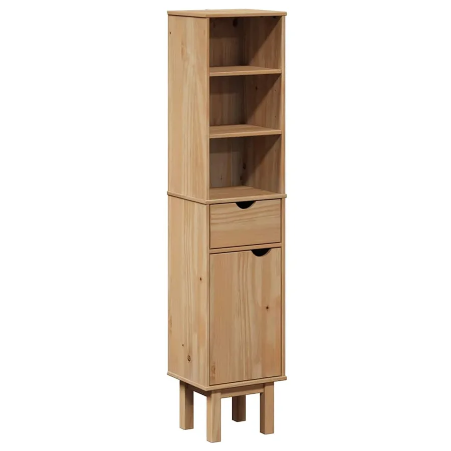 Armoire de salle de bain OTTA 35x30x159 cm bois massif de pin - 2