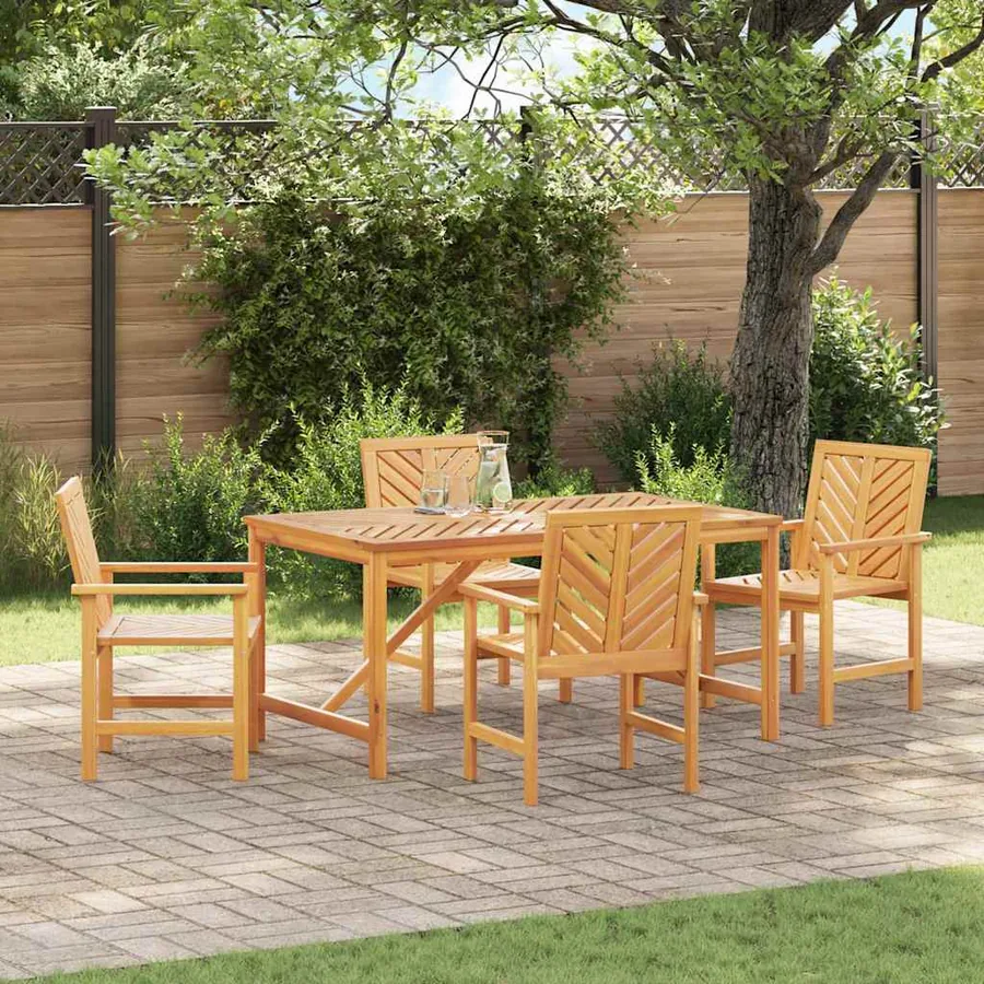 5 pc Garden dining set Brown