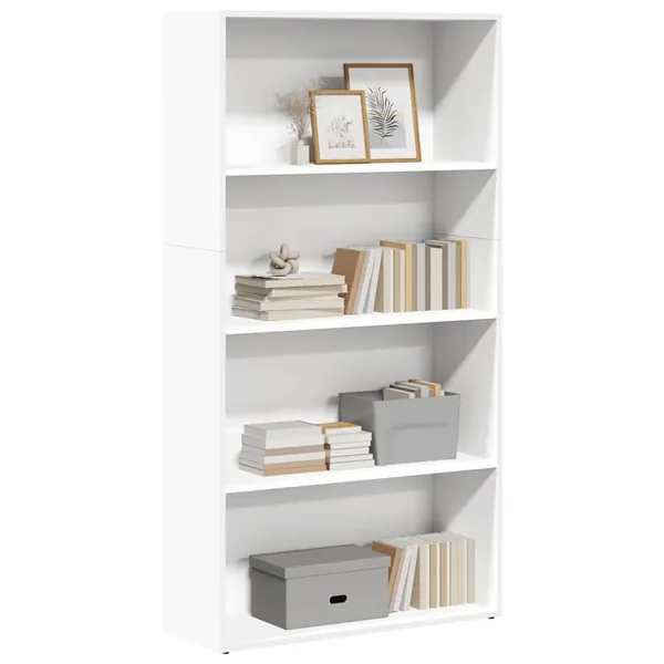 Bibliothèque blanc 80x30x152 cm bois d'ingénierie