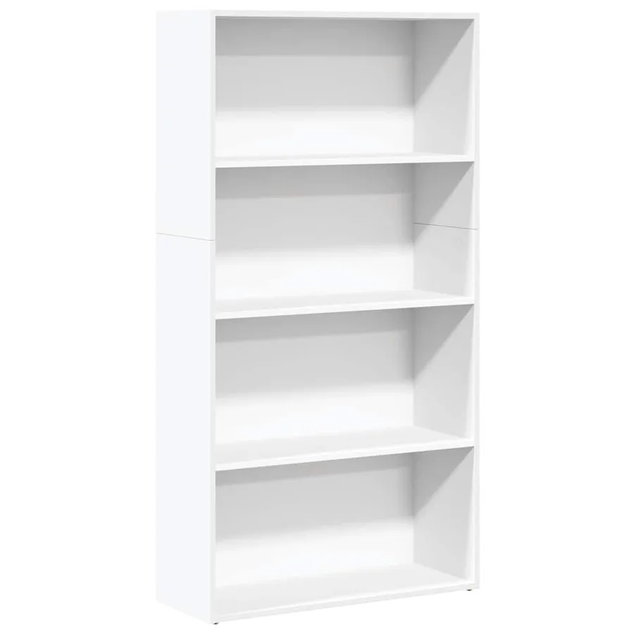 Bibliothèque blanc 80x30x152 cm bois d'ingénierie - 2