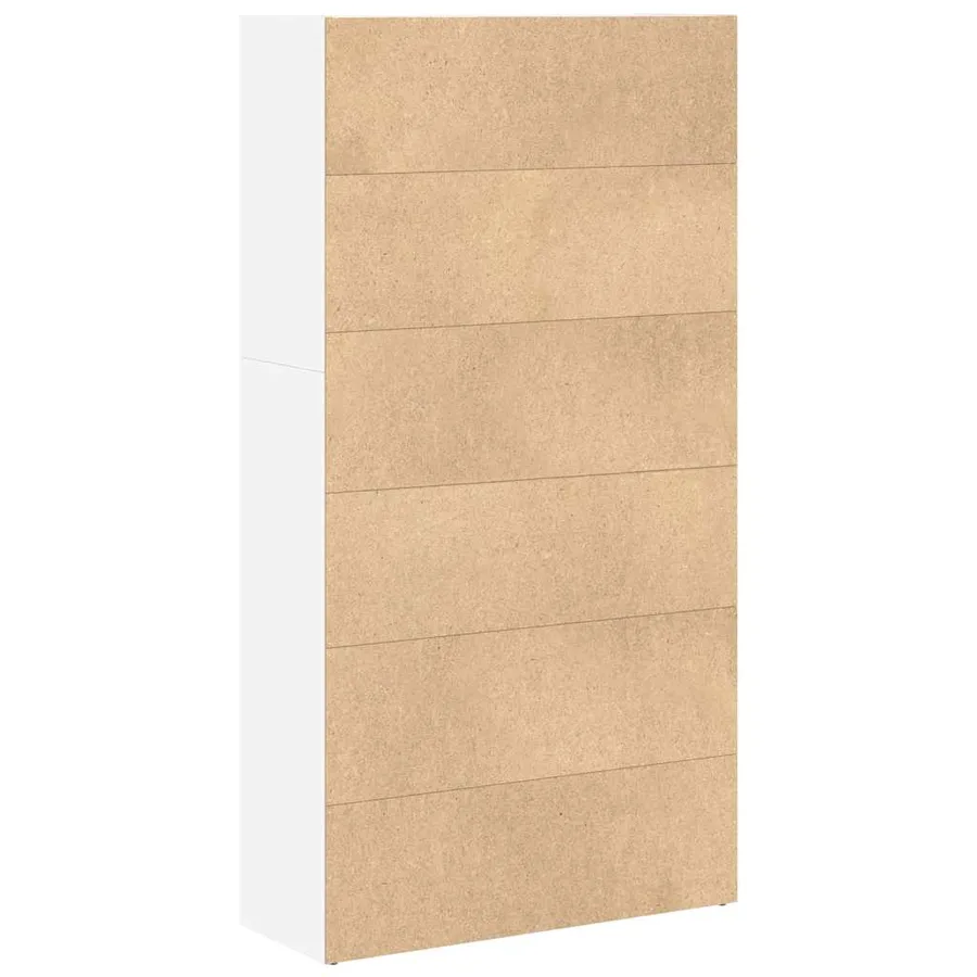 Bibliothèque blanc 80x30x152 cm bois d'ingénierie - 5
