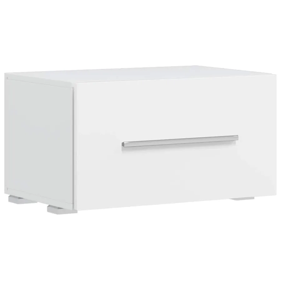 Meubles TV 5 pcs avec lumière LED blanc mat bois d'ingénierie - 10