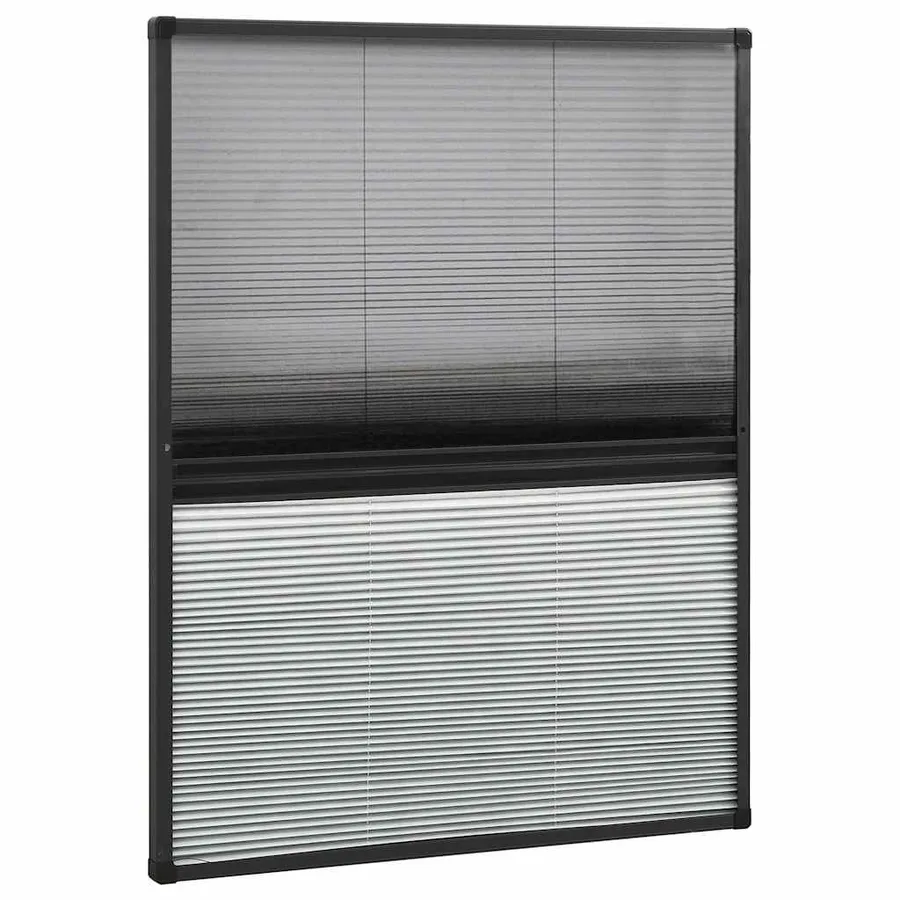 Moustiquaire plissée pour fenêtre Aluminium 80x100 cm et auvent - 2