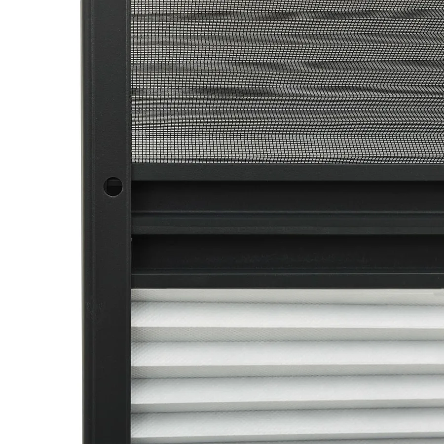Moustiquaire plissée pour fenêtre Aluminium 80x100 cm et auvent - 6