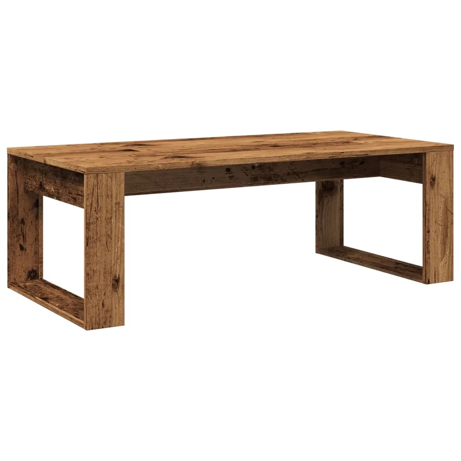 Table basse vieux bois 102x50x35 cm bois d'ingénierie - 2