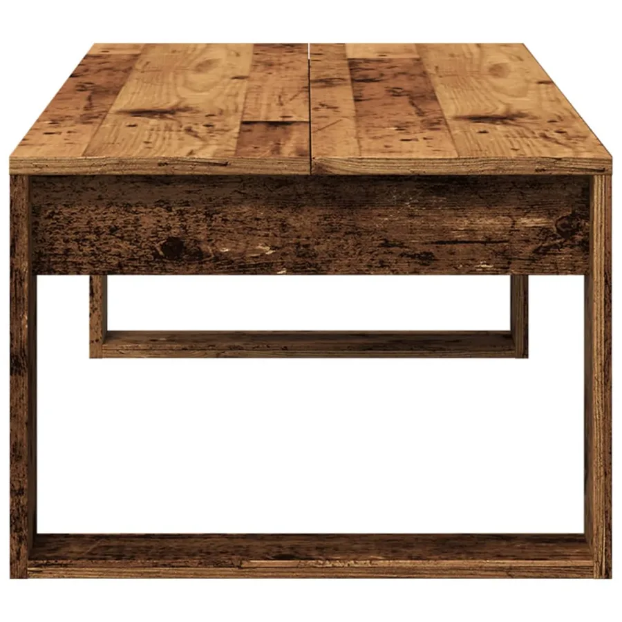 Table basse vieux bois 102x50x35 cm bois d'ingénierie - 5