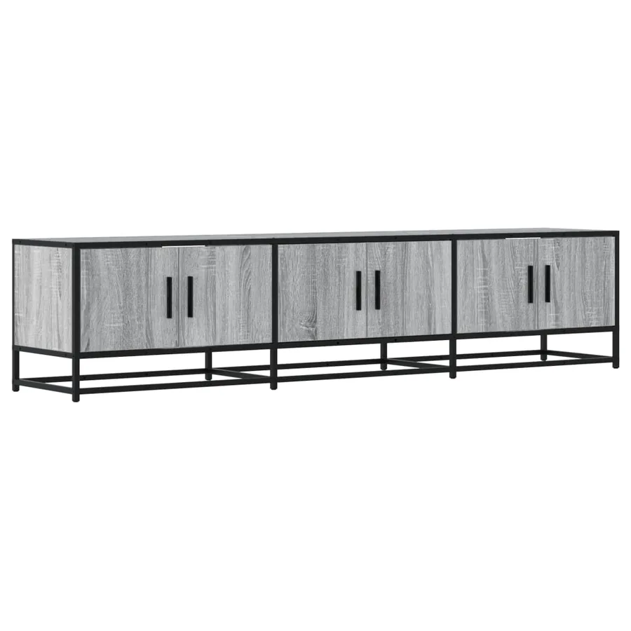 Meuble TV sonoma gris 180x35x41 cm bois d'ingénierie - 2