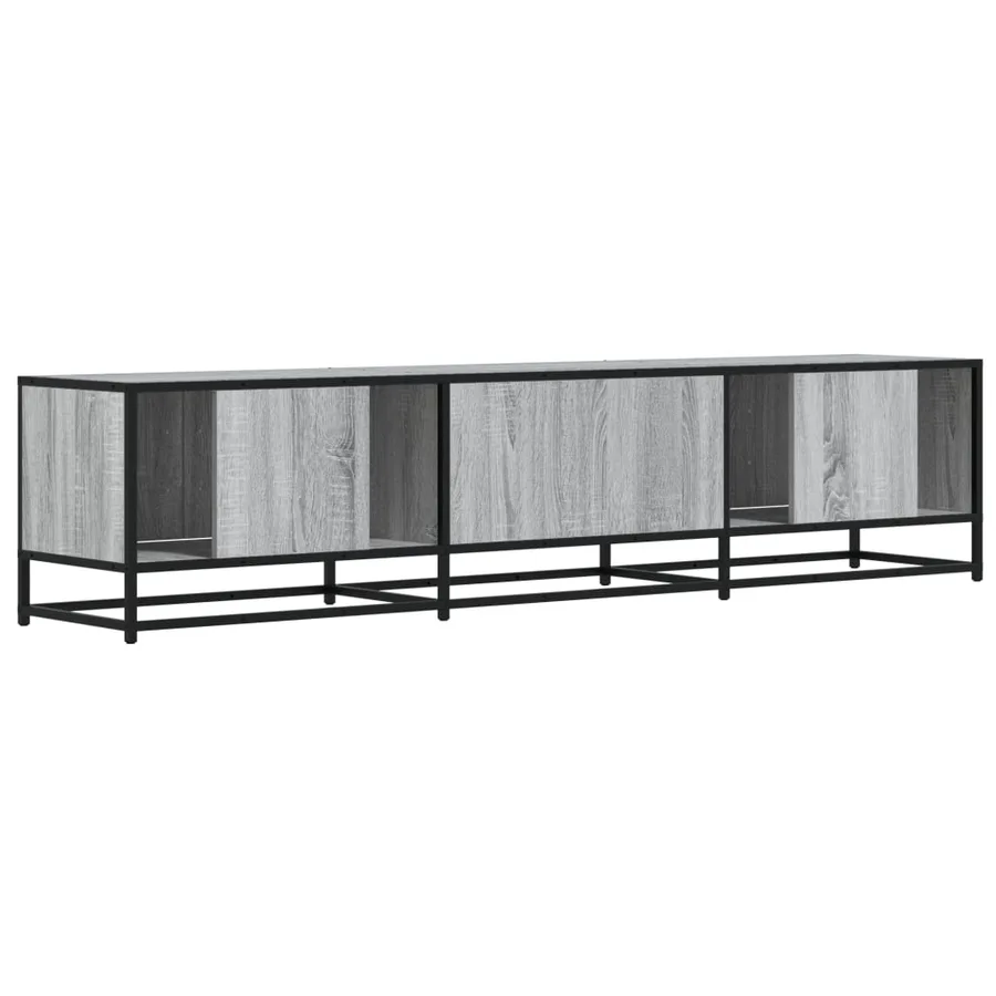 Meuble TV sonoma gris 180x35x41 cm bois d'ingénierie - 6