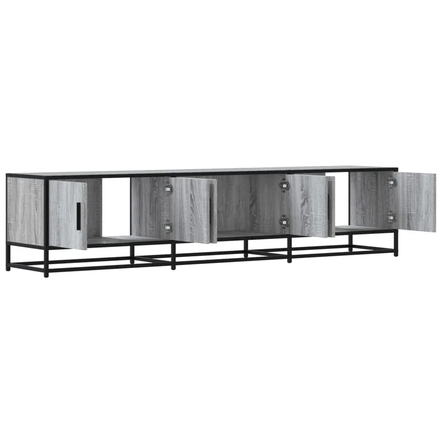 Meuble TV sonoma gris 180x35x41 cm bois d'ingénierie - 7