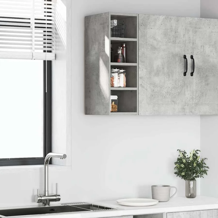 Armoire suspendue "Riga" Gris béton 20 x 29,5 x 60 cm Bois d'ingénierie - 3