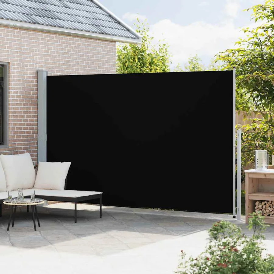 Auvent latéral rétractable de patio 220x500 cm Noir - 3