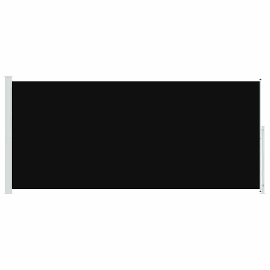 Auvent latéral rétractable de patio 220x500 cm Noir - 4