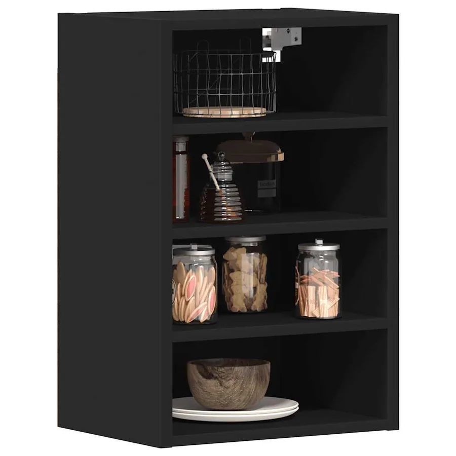 Armoire suspendue "Riga" Noir 40 x 29,5 x 60 cm Bois d'ingénierie