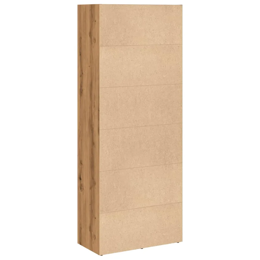 Bibliothèque chêne artisanal 60x30x152 cm bois d'ingénierie - 5