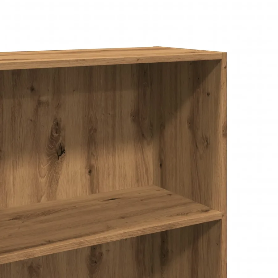 Bibliothèque chêne artisanal 60x30x152 cm bois d'ingénierie - 7