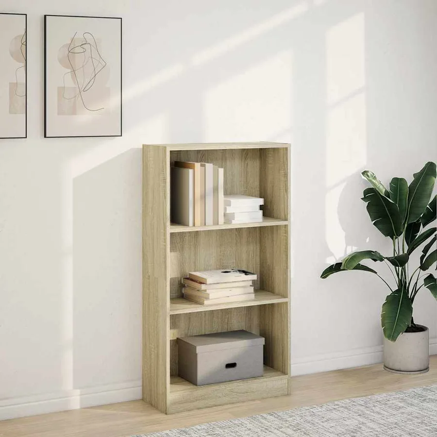 Bibliothèque chêne sonoma 60x24x109 cm bois d'ingénierie - 3