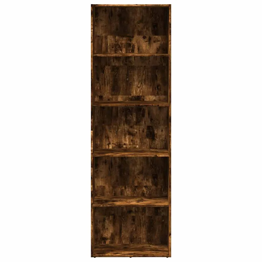 Bibliothèque chêne fumé 60x30x189 cm bois d'ingénierie - 4