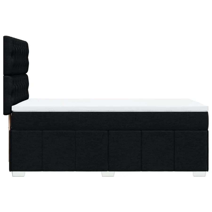 Sommier à lattes de lit et matelas Noir 80x200 cm Tissu - 7