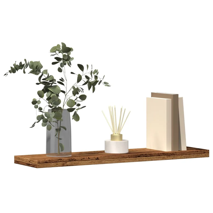 Étagères murales 4 pcs vieux bois 40x10x1,5cm bois d'ingénierie