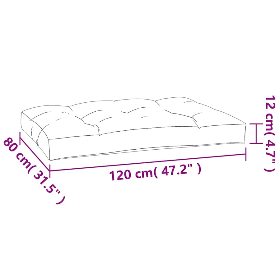 Coussins de palette lot de 5 crème tissu - 11