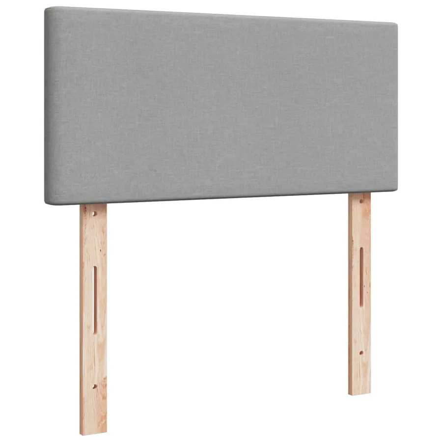 Sommier à lattes de lit avec matelas Gris clair 100x200cm Tissu - 12