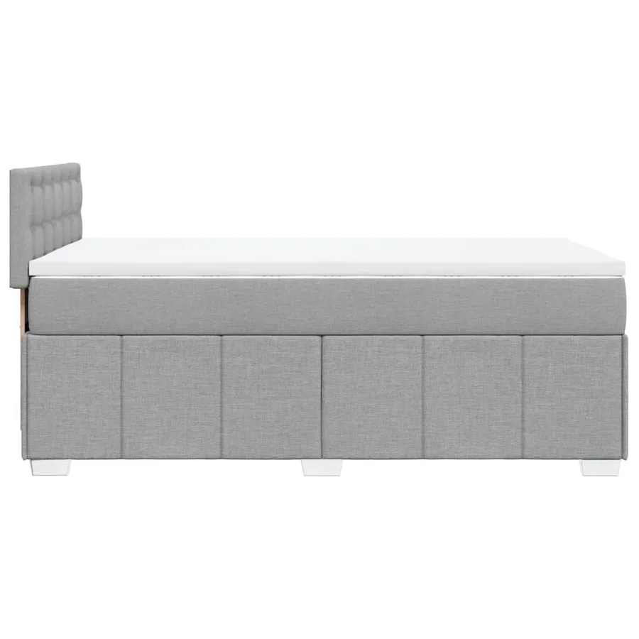 Sommier à lattes de lit avec matelas Gris clair 100x200cm Tissu - 7