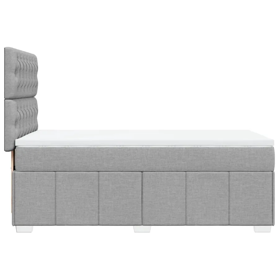 Sommier à lattes de lit avec matelas Gris clair 100x200cm Tissu - 5