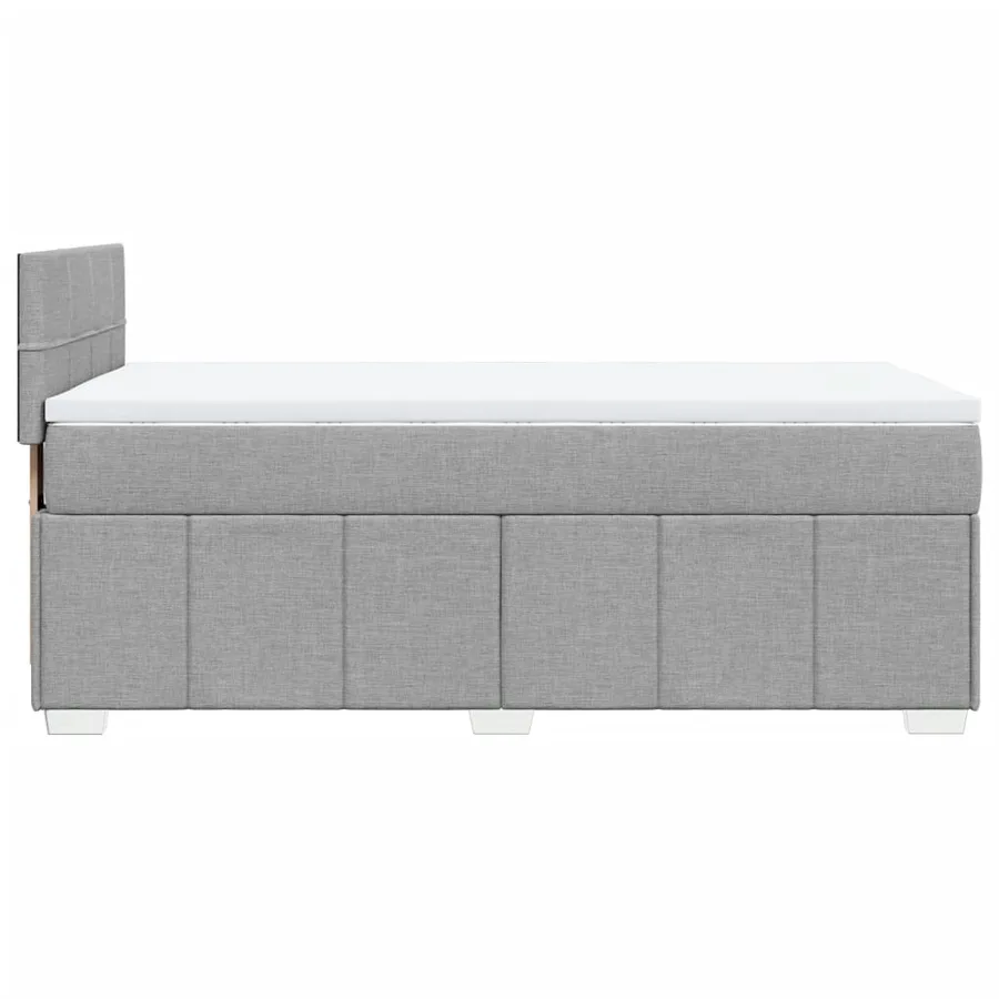 Sommier à lattes de lit avec matelas Gris clair 100x200cm Tissu - 7