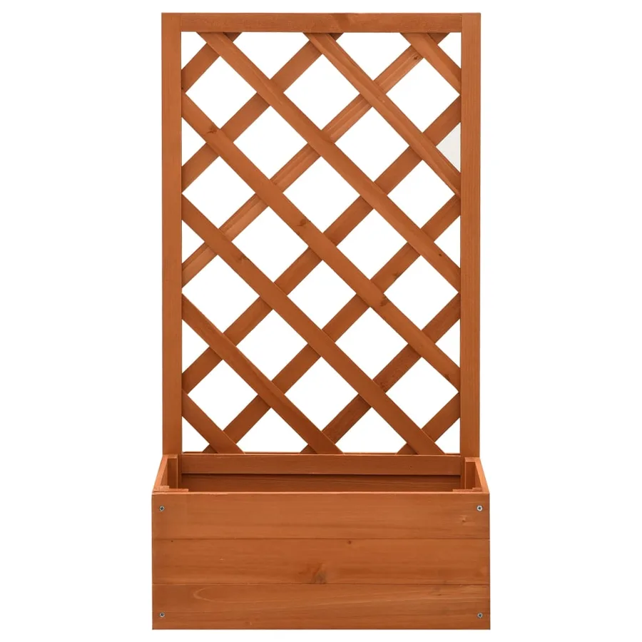 Jardinière à treillis de jardin Orange 50x25x90cm Bois de sapin - 2
