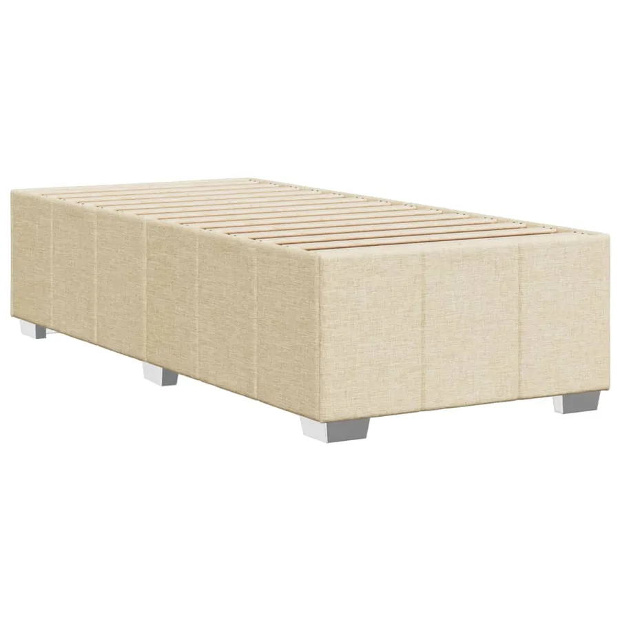 Cadre de lit sans matelas crème 90x190 cm tissu - 6