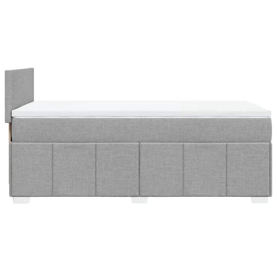 Sommier à lattes de lit et matelas Gris clair 90x190 cm Tissu - 5