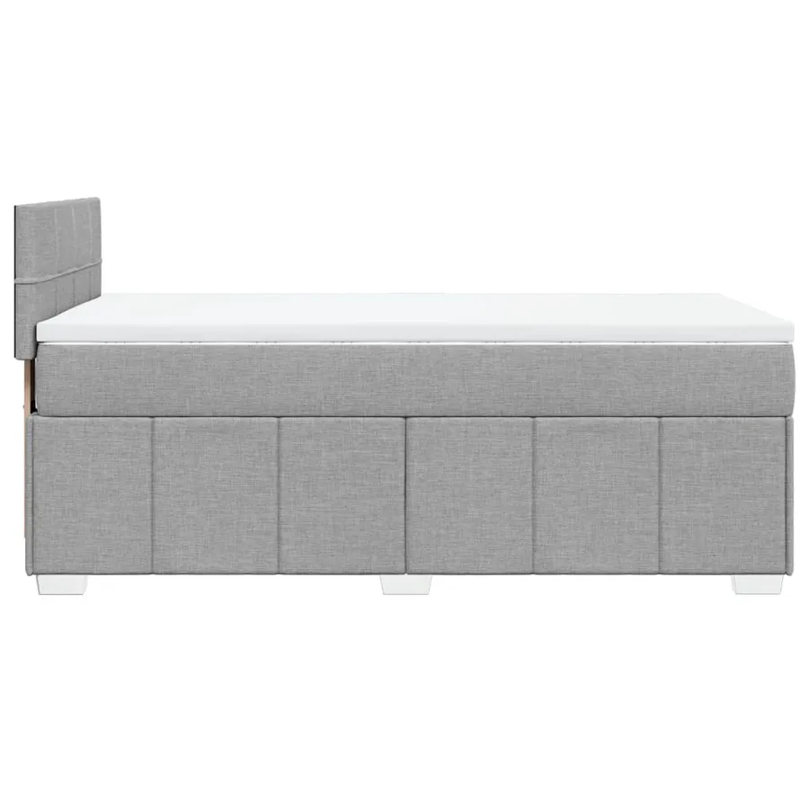 Sommier à lattes de lit et matelas Gris clair 90x190 cm Tissu - 5