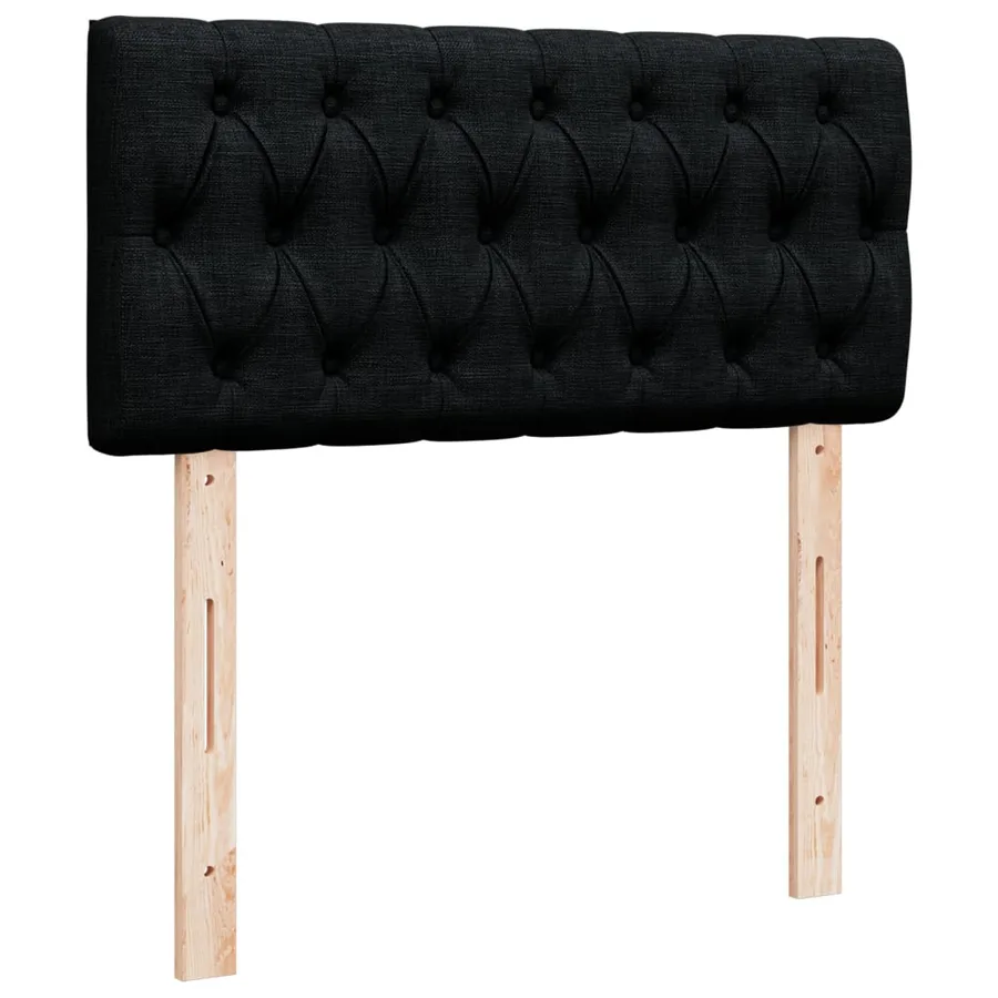 Sommier à lattes de lit avec matelas Noir 90x190 cm Tissu - 12