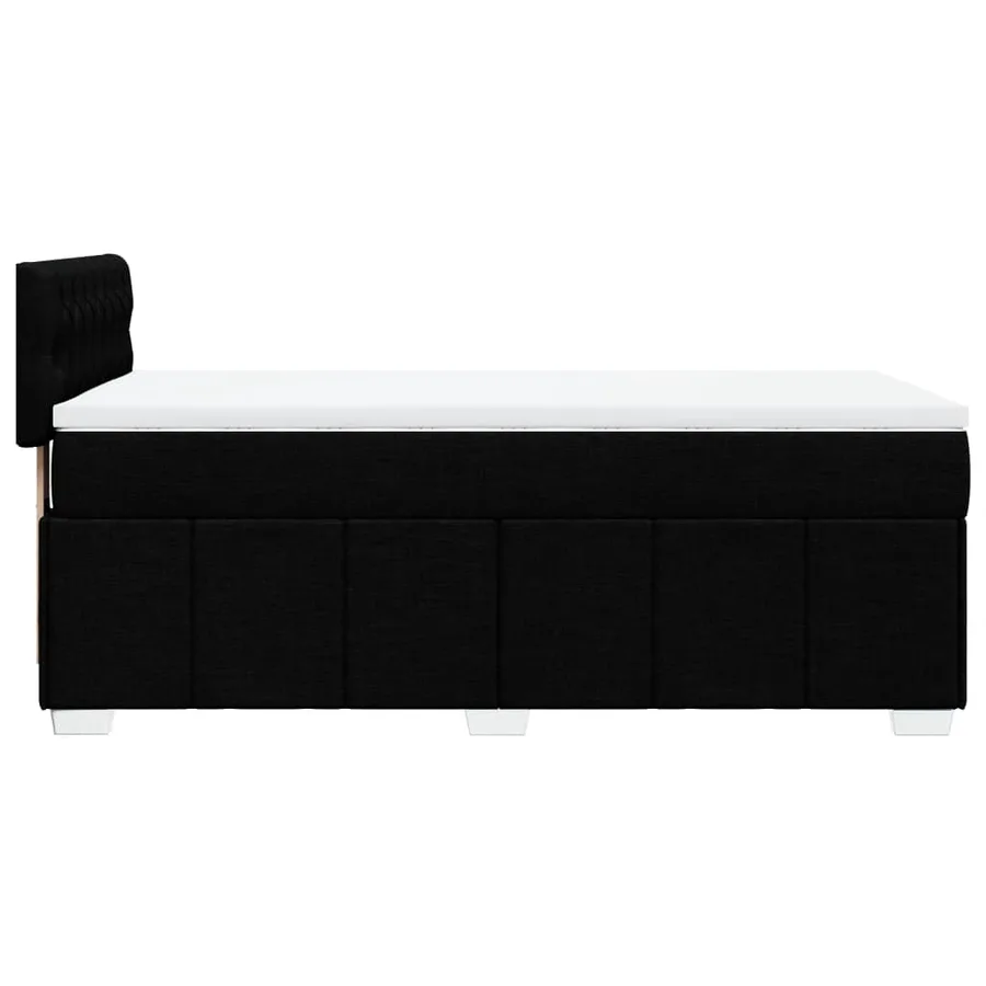 Sommier à lattes de lit avec matelas Noir 90x190 cm Tissu - 7