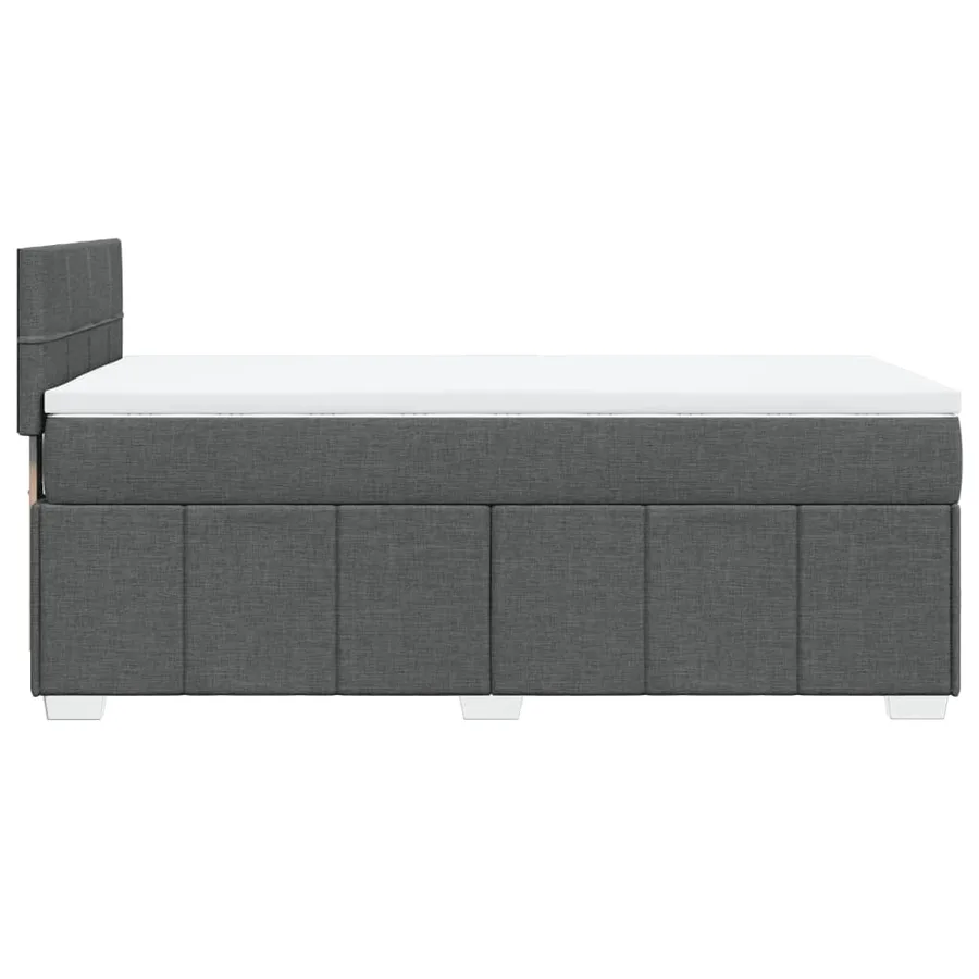 Sommier à lattes de lit et matelas Gris foncé 90x190 cm Tissu - 7