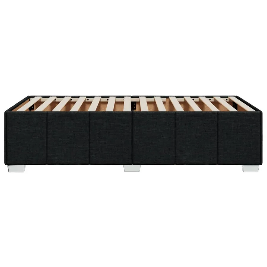 Cadre de lit sans matelas noir 90x190 cm tissu - 5