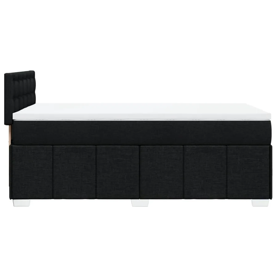 Sommier à lattes de lit avec matelas Noir 90x190 cm Tissu - 7