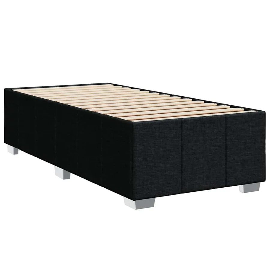 Sommier à lattes de lit avec matelas Noir 90x190 cm Tissu - 10