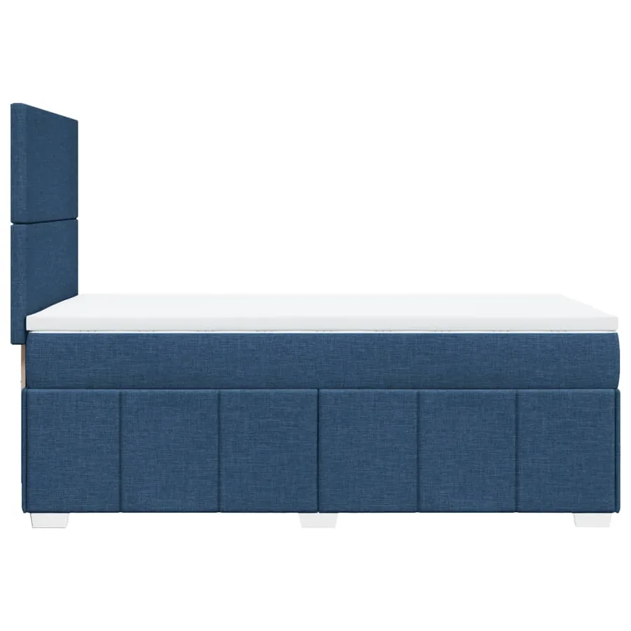 Sommier à lattes de lit avec matelas Bleu 90x200 cm Tissu - 7